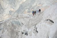 Climbers on the Aiguille du Midi, Chamonix-Mont Blanc, France