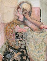 Femme en kimono fleuri Aube