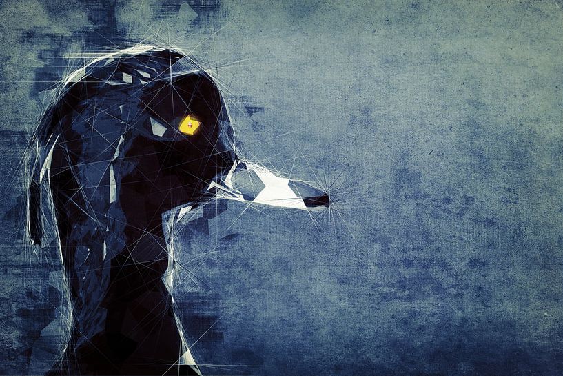 Abstraktes Kunstwerk einer Reiherente von Art by Jeronimo