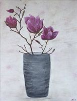 Magnolia Branches in a Vase