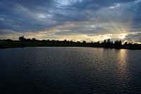 Hai-Sonnenuntergang am Hafen