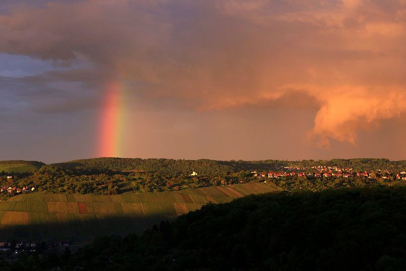 Evening with rainbow by Thomas Jäger