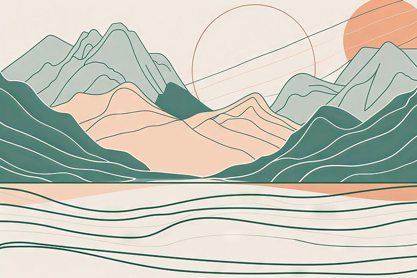 Abstract landscape by Poster Art Shop