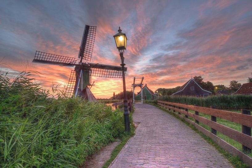 Zaanse Schans au lever du soleil par John Leeninga