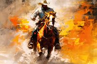 Cowboy auf dem Pferderücken