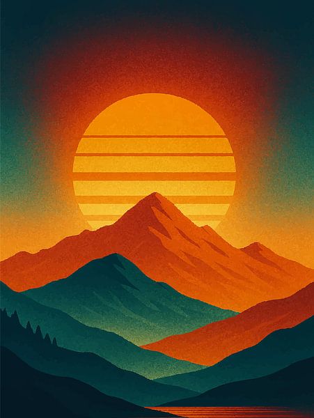 Minimalistische woestijn horizon van Media Jeka