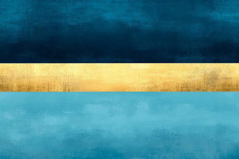 Couleurs abstraites avec bandes dorées par Poster Art Shop