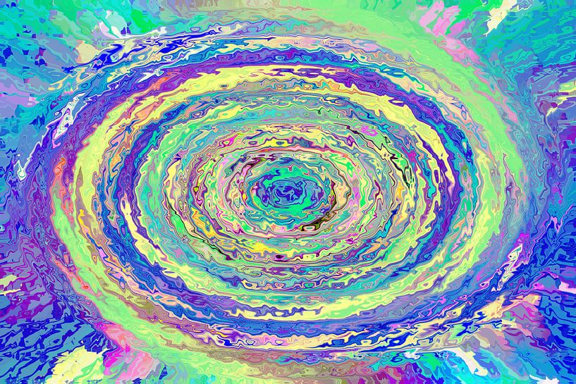 Blue Hypnotic - digital art in pop-art style by QEIMOY