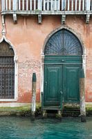 Palazzo with green door in Venice