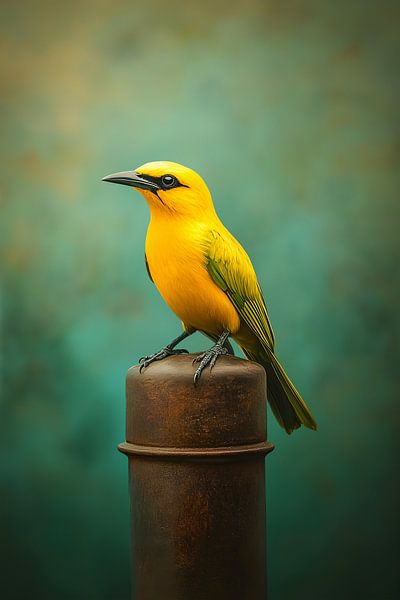 Buntes Vogelporträt von But First Framing