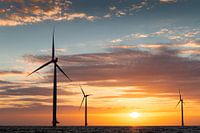 Windmühlen bei Sonnenuntergang