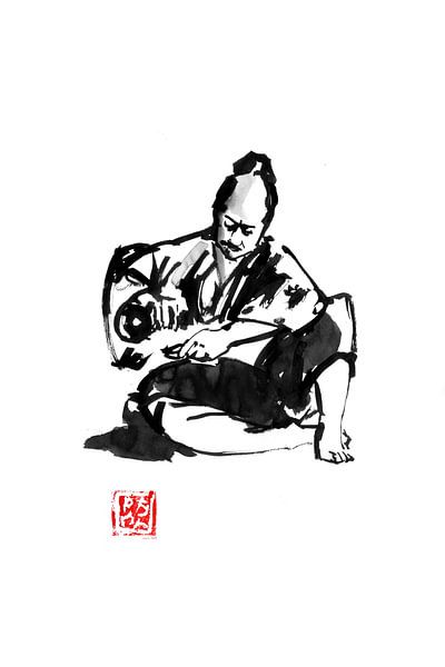 drinking sake par Péchane Sumie