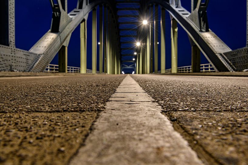Evening photo of the Old IJsselbrug over the river IJssel between Zwolle and Hattem by Sjoerd van der Wal Photography
