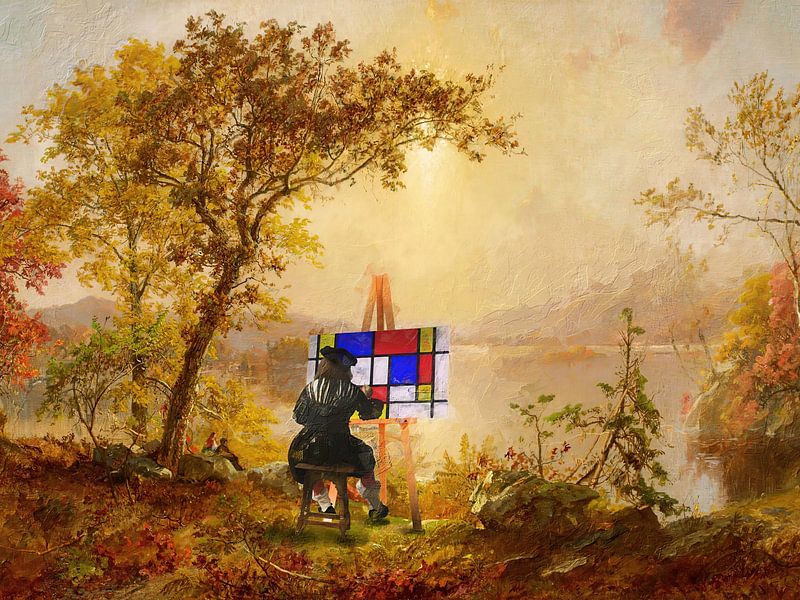 Kubistisch landschap van Dikhotomy