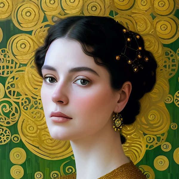 An Enchanting Beauty, digitale Malerei von Mariëlle Knops, Digital Art