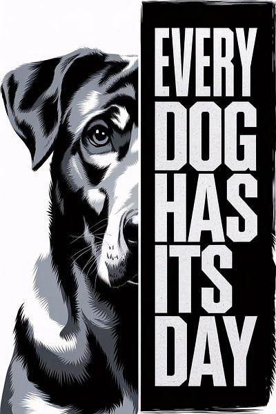 Motivation artwork with dog par Art & Soul Creations