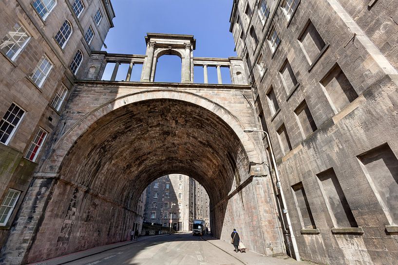 Alte Carlton Street und Viadukt in Edinburgh von Peter de Kievith Fotografie