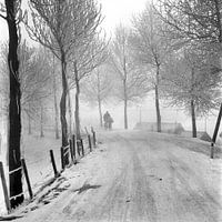 Der kleine Fischer in Dordrecht im Winter