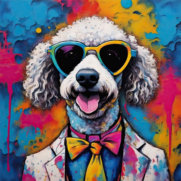 Malerei Pudel 02.44 von Blickfänger Gemälde