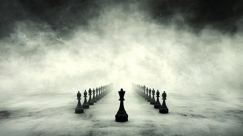 King in front of stormy skies by Frank Heinz