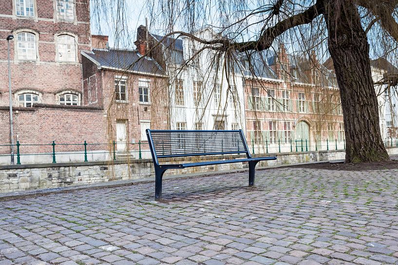Banc au bord de l'eau par Marcel Derweduwen