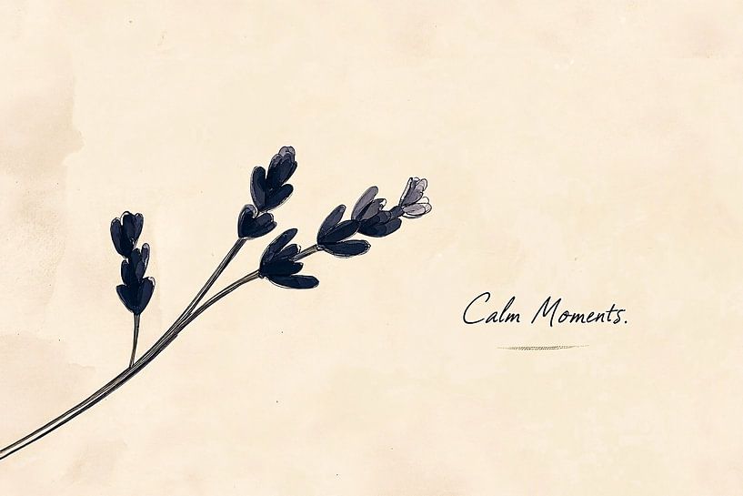 Minimalistische Lavendel Illustration mit Text von Art & Soul Creations