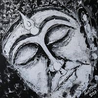 Buddha schwarz und weiß 2