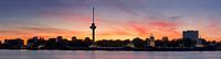Panorama Euromast Rotterdam juste après le coucher du soleil