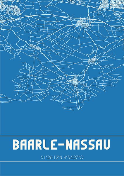 Plan d'ensemble | Carte | Baarle-Nassau (Brabant Nord) par Affiches de lieux