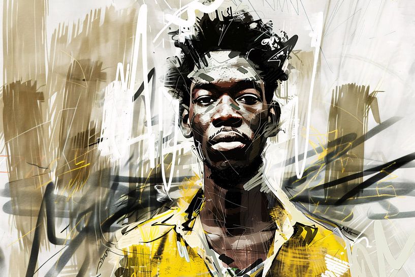 Peinture numérique abstraite d'un homme par Art & Soul Creations