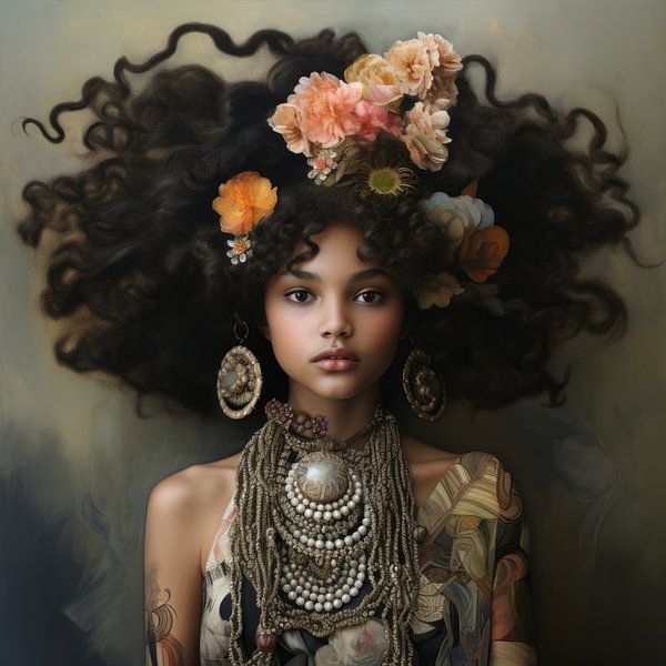 Digitales Kunstporträt &quot;Wo die wilden Kinder sind&quot; von Carla Van Iersel