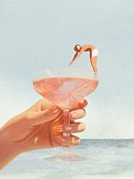Sip And Dive - Cocktail Collage Art Print