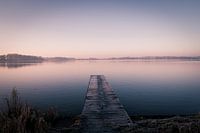 View over a jetty in Friesland