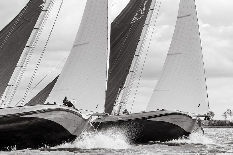 Skutsjes in duel by ThomasVaer | Tom Coehoorn