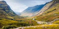 The pass to Glencoe in the Scottish Highlands
