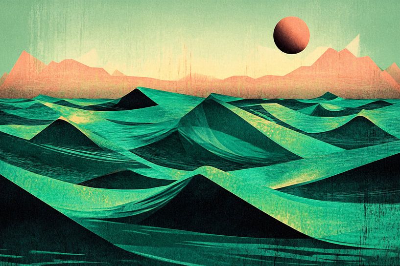 Surreale Landschaft mit Farben von Imperial Art House