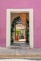 Porte du Mexique avec mur rose I Photographie de voyage