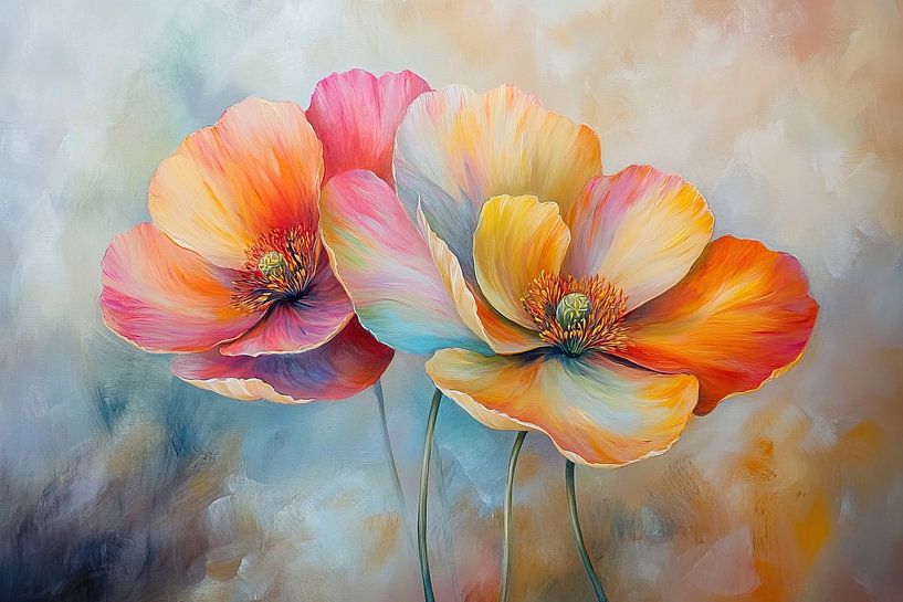 Cheerful Flowers Painting by Wonderful Art