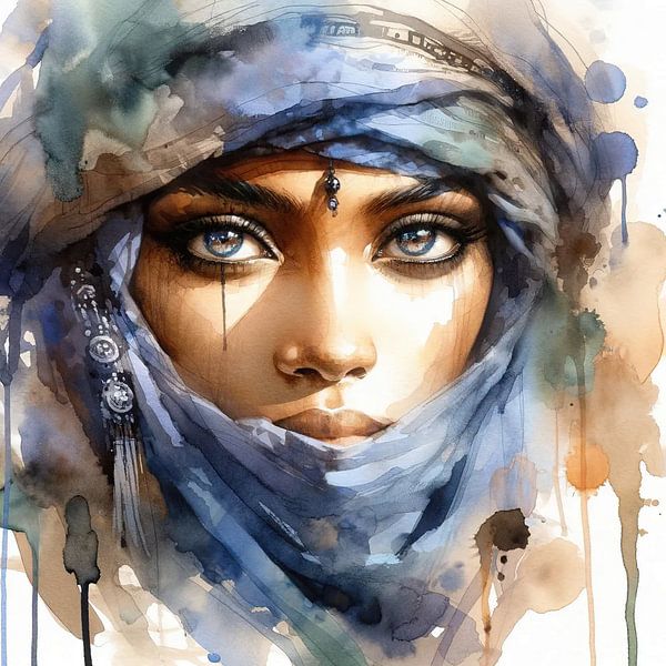 Mächtige Tuareg-Frau #3 von Chromatic Fusion Studio