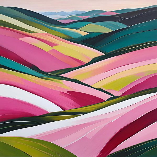 Valley Hills 2.0 Malerei von ComfortQ