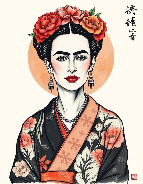 Frida Japanische Kunst 5 von MIROKKU