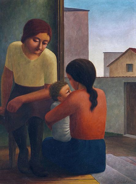 Deux femmes avec un enfant, Georg Schrimpf, 1928 par Atelier Liesjes