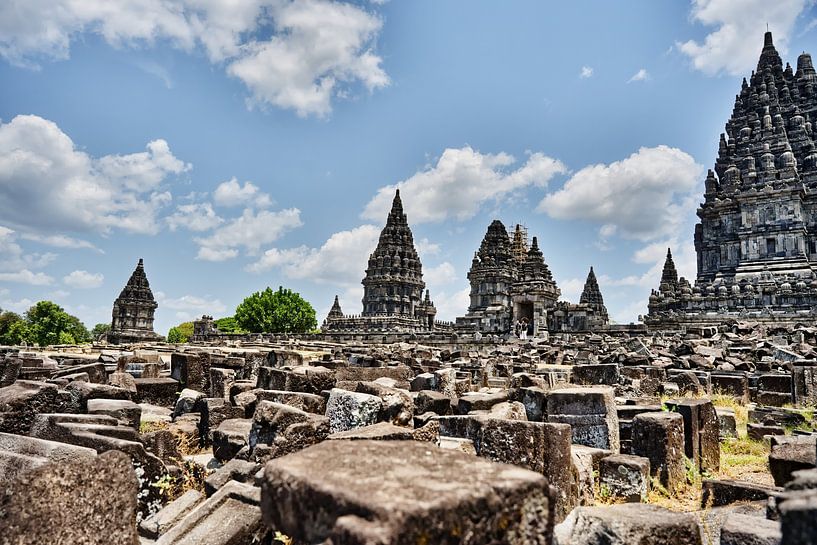 Die hinduistische Monumentalanlage von Prambanan in Indonesien von Frank Photos