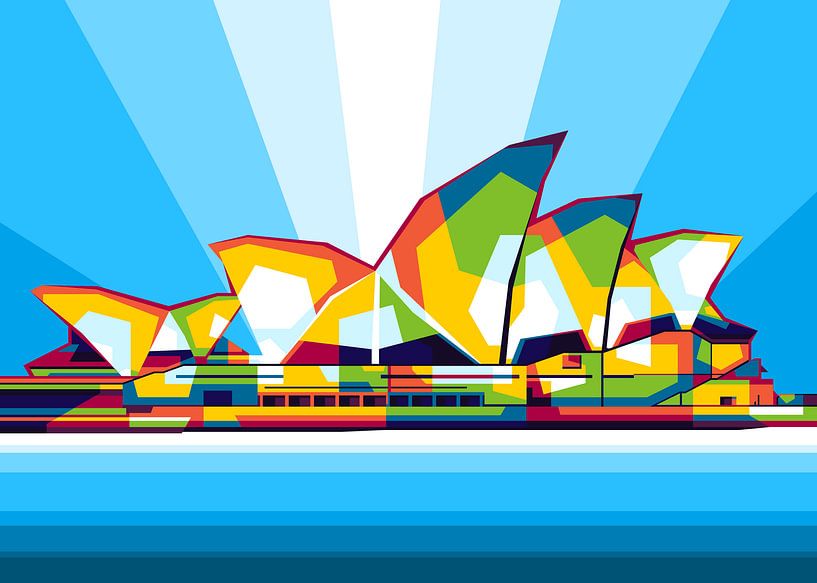 L&#039;Opéra de Sydney dans l&#039;illustration WPAP par Lintang Wicaksono