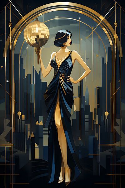 Flapper chic in blauw van Skyfall