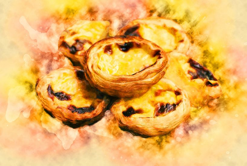 Pastéis de nata (Kunst) von Art by Jeronimo