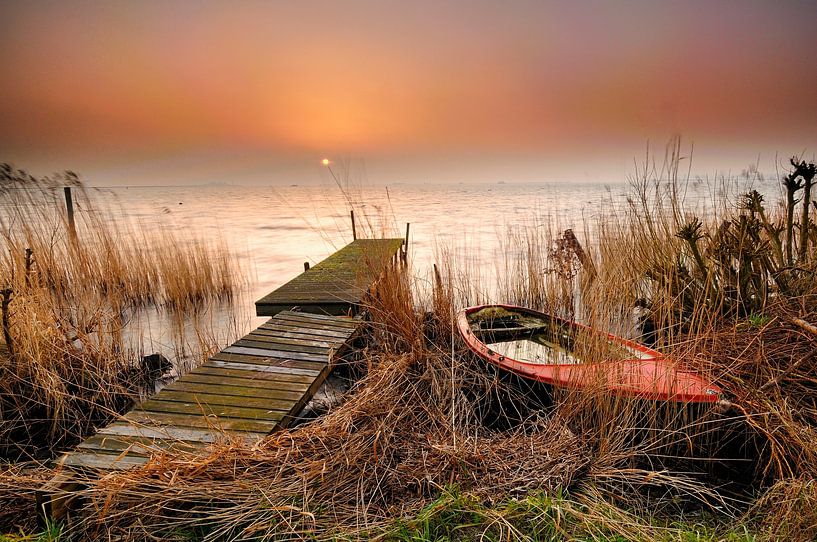 Kleiner Anlegesteg bei Durgerdam von John Leeninga