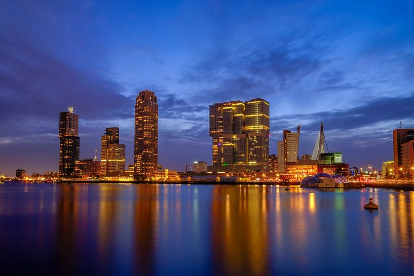Rijnhaven by Night by Johan Vanbockryck