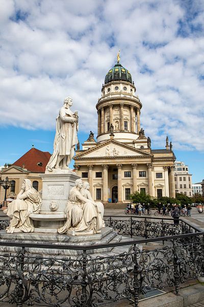 Gendarmenmarkt Berlin - Schiller Fountain and French Cathedral by t.ART