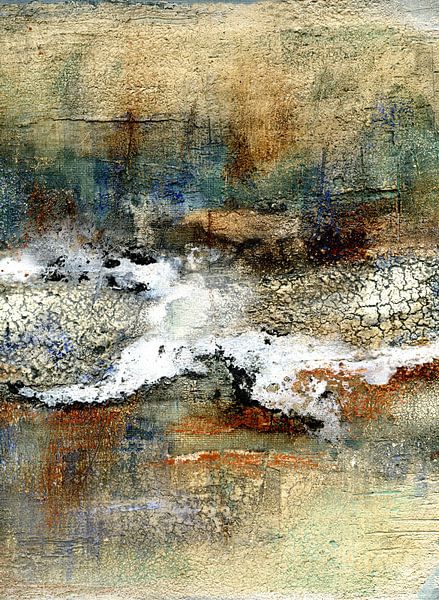 Landschap met contrast wit 1 van Claudia Gründler